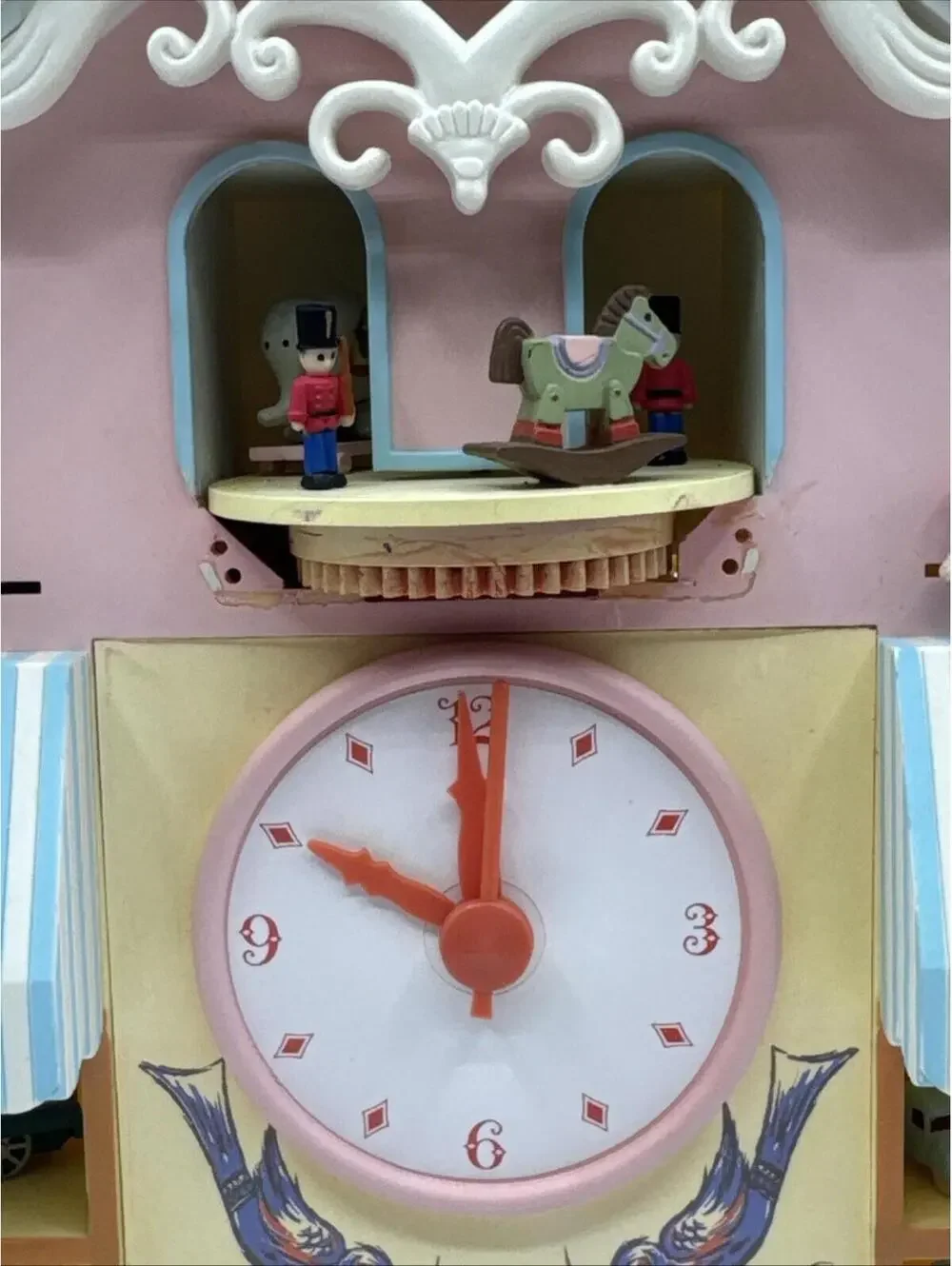 Vintage Enesco Toy Shoppe Clock 1991 Clock & Light Work 11” x 9.5” *READ*